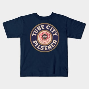 Tube City Pilsener Beer Retro Defunct Breweriana Kids T-Shirt